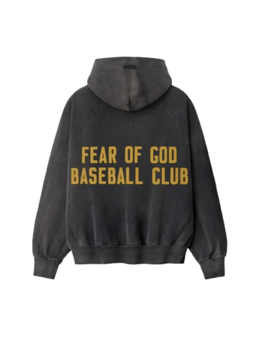 Essentials Baseball Club Hoodie Black