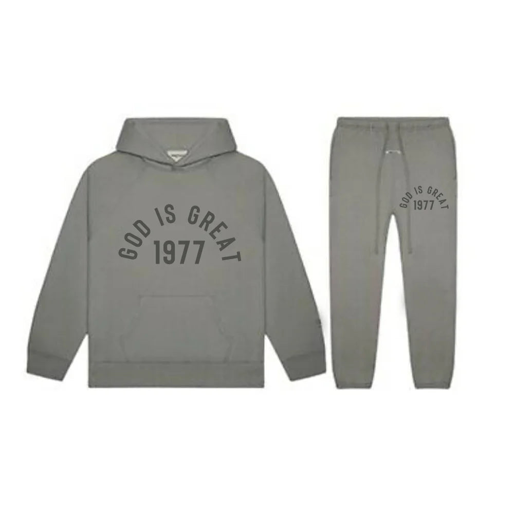 Essentials Gray God Is Great 1977 Tracksuit